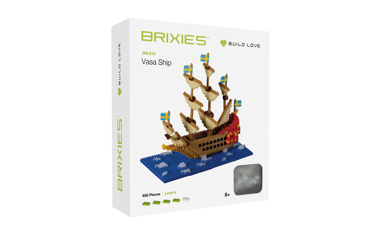 BRIXIES 3D Puzzle Vasa Schiff – 650 Teile – Kunststoff – ab 8 Jahren