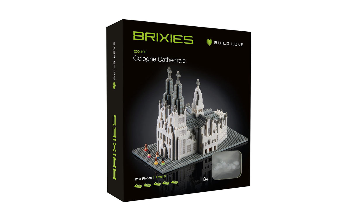 BRIXIES 3D Puzzle Kölner Dom – 1284 Teile – 9,6×14,7×19,3 cm – ab 8 Jahren – Kunststoff