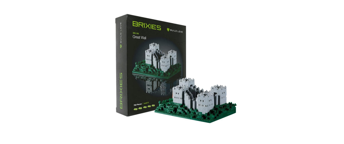 BRIXIES 3D Puzzle Große Mauer – 762 Teile – Kunststoff – 9,5 × 6,3 × 14,5 cm – ab 8 Jahren