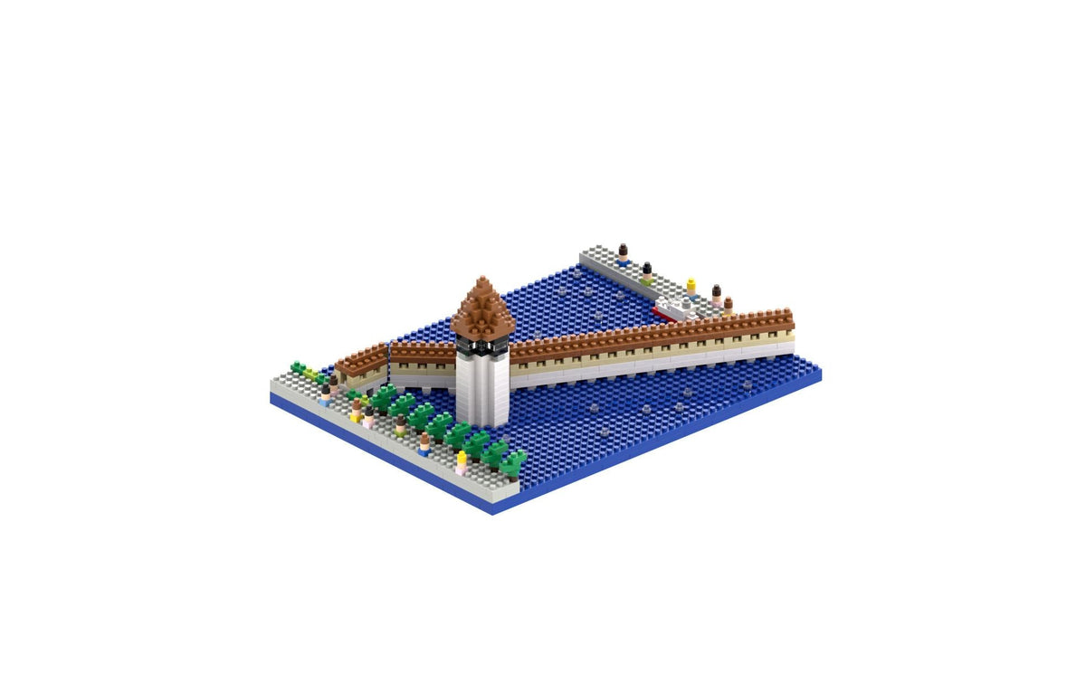 BRIXIES Kapellbrücke Luzern Bausatz – 562-teilig – 14,4 × 7,2 × 19,2 cm – ab 8 J. – ABS, mehrfarbig