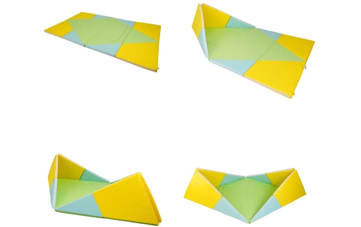 Alldoro 3-in-1 Spielmatte – 50 × 19,5 × 107,5 cm – Mehrfarbig – ab 0 Jahren – Kunstleder