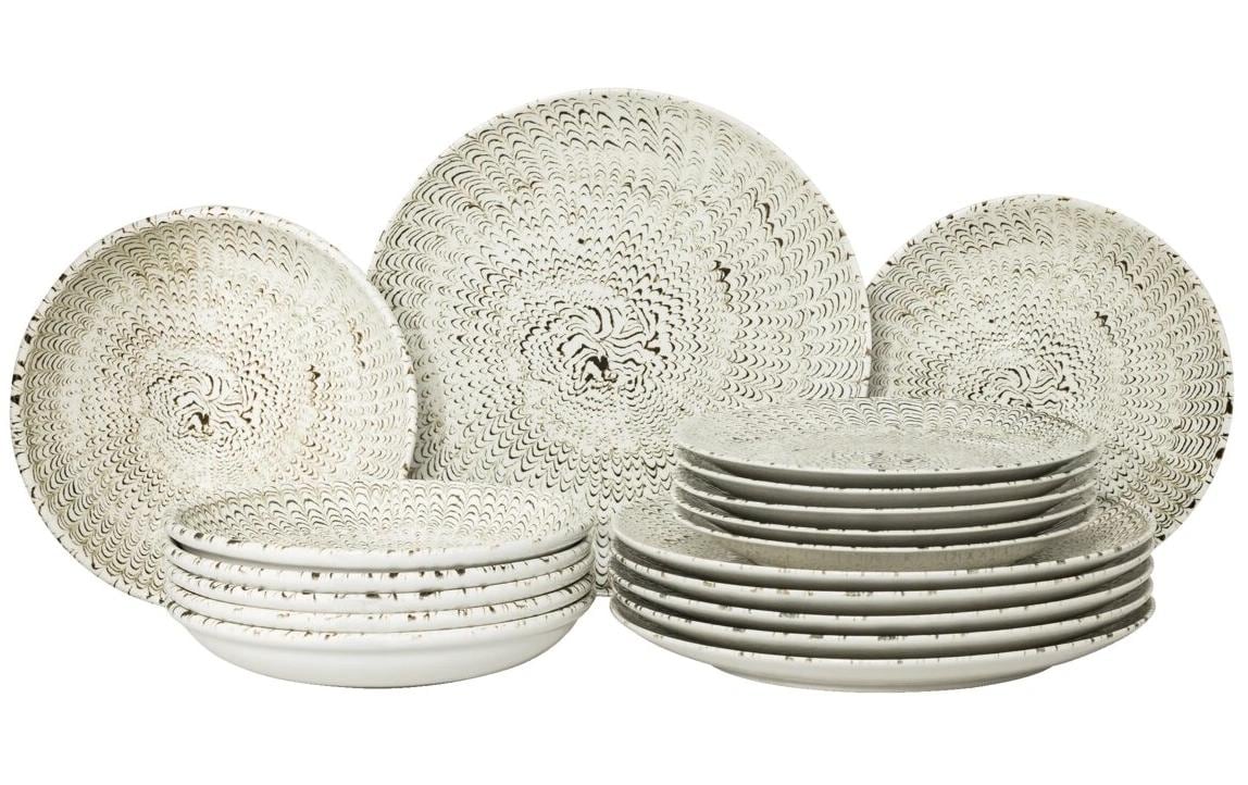 Thomas Geschirrset Sandora – 18-teiliges Set, Ø 27 cm, Porzellan, spülmaschinenfest, mikrowellengeeignet