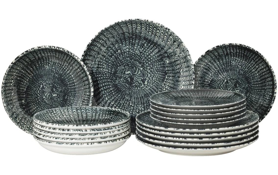 Thomas Speise-Service Sandora – 18-teiliges Set, Porzellan, Dunkelblau