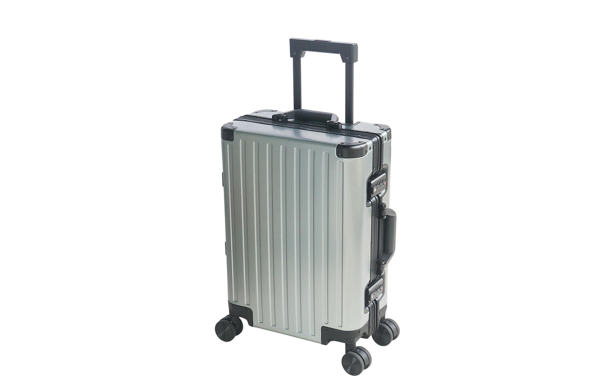 Koor Hartschalen-Trolley, 58 l, 4 Rollen, TSA-Schloss, Aluminium, Dunkelgrün, 41 × 60 × 23,5 cm