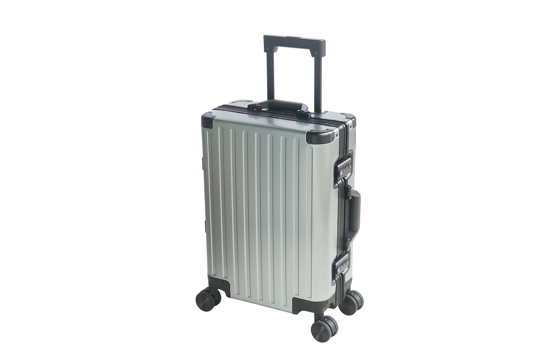 Koor Trolley Hartschale, 37 l, Handgepäck geeignet, 4 Rollen, TSA-Schloss, Aluminium, Dunkelgrün