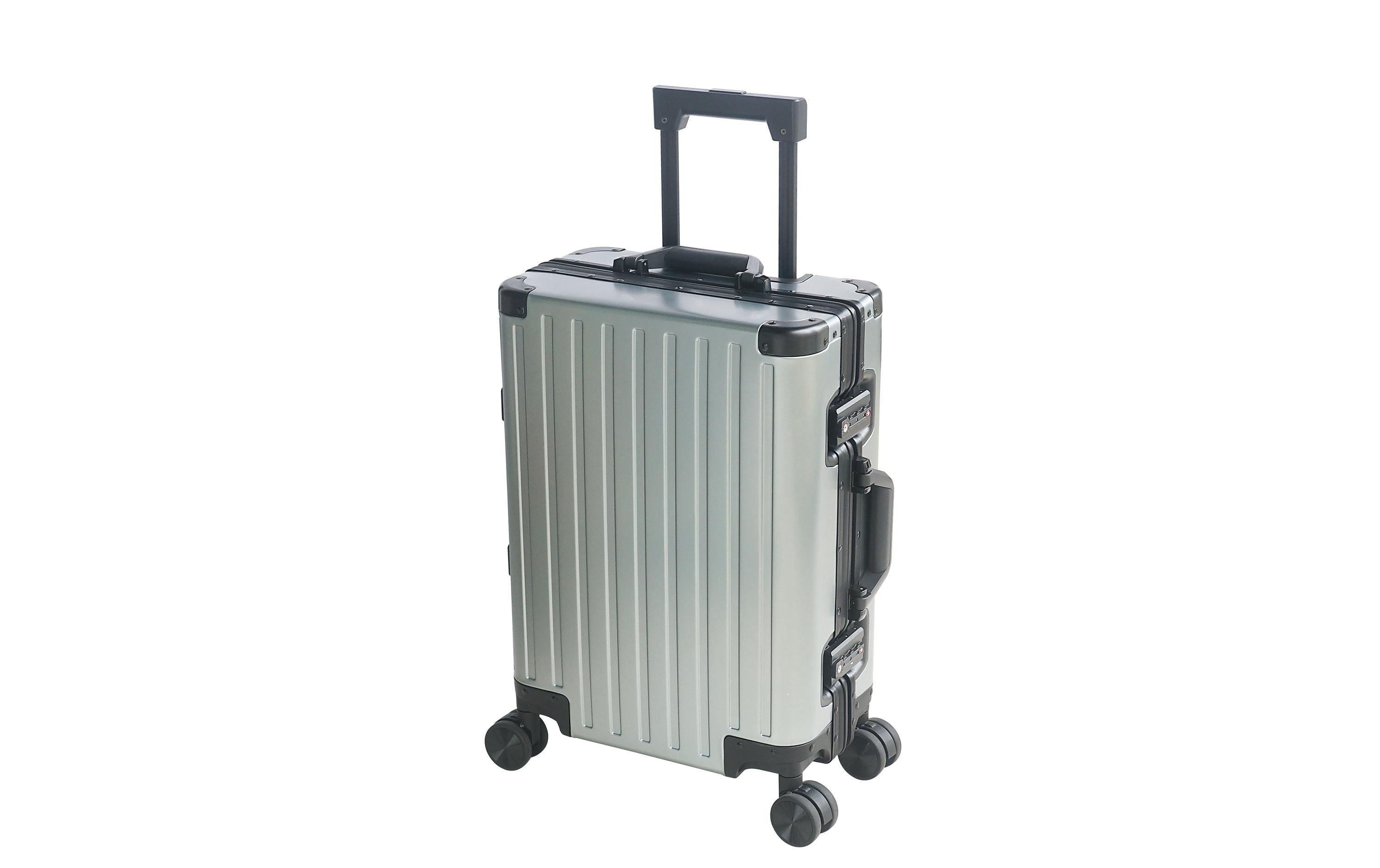 Koor Trolley Hartschale, 37 l, Handgepäck geeignet, 4 Rollen, TSA-Schloss, Aluminium, Dunkelgrün