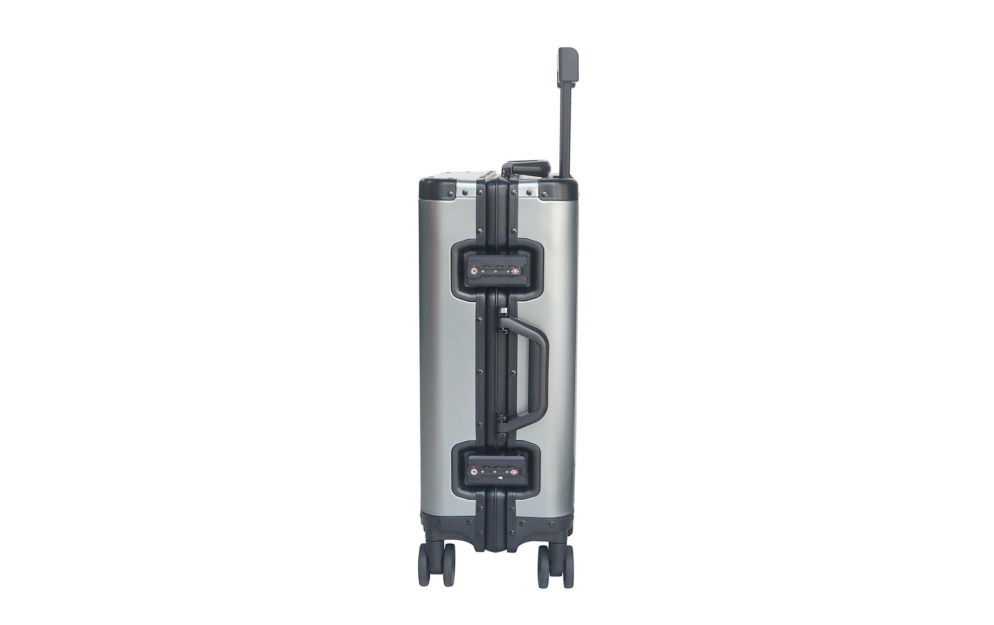 Koor Trolley Hartschale, 37 l, Handgepäck geeignet, 4 Rollen, TSA-Schloss, Aluminium, Dunkelgrün