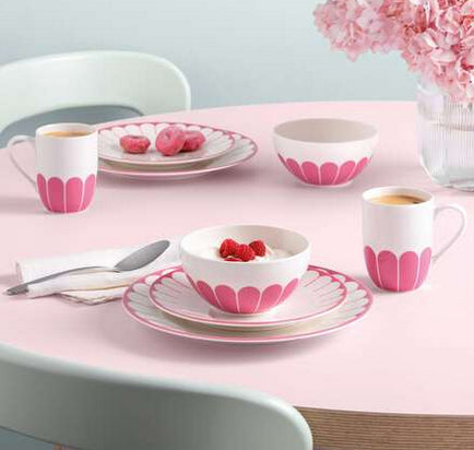 Villeroy & Boch Fleur Cassis Müslischale – Porzellan, Rosa, Rund, 6 Stück