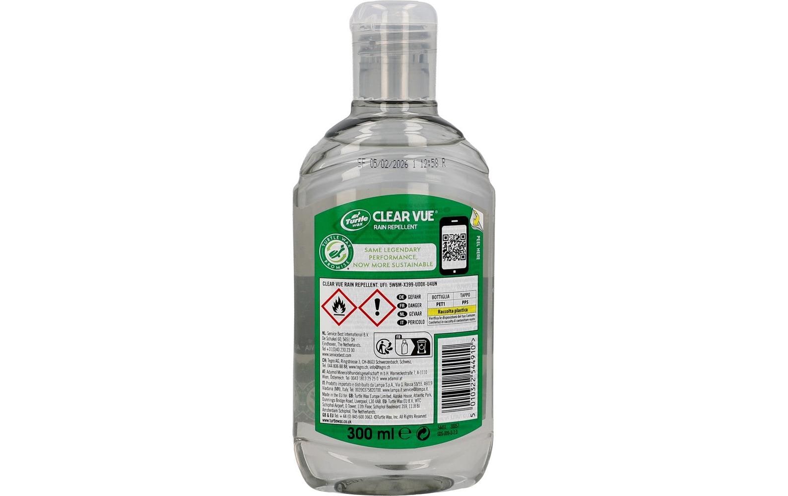 Turtle Wax Clear Vue Scheibenversiegelung – für Windschutzscheibe – 300 ml