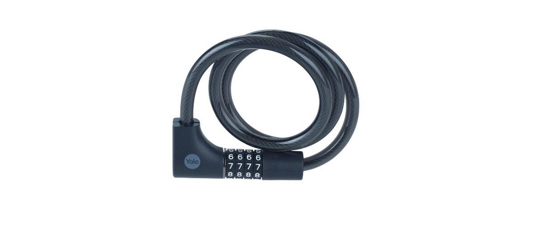 Yale YCC0 Kabelschloss – Durchmesser 12 mm, Länge 1000 mm, Stahl, Sicherheitslevel Basic, Schwarz
