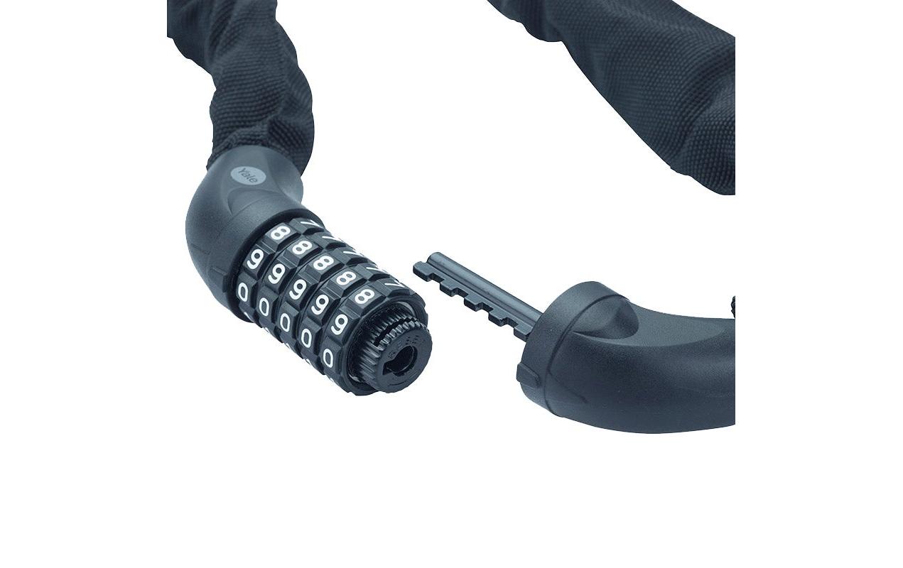 Yale YCHC0 Kettenschloss – Stahl, Ø 6 mm, Länge 900 mm, Basic, Schwarz