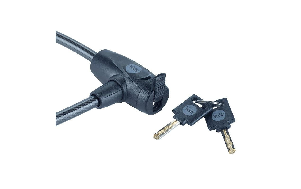 Yale YCK0 Kabelschloss – Stahl, Ø10 mm, Länge 600 mm, Sicherheitslevel Basic, Schwarz