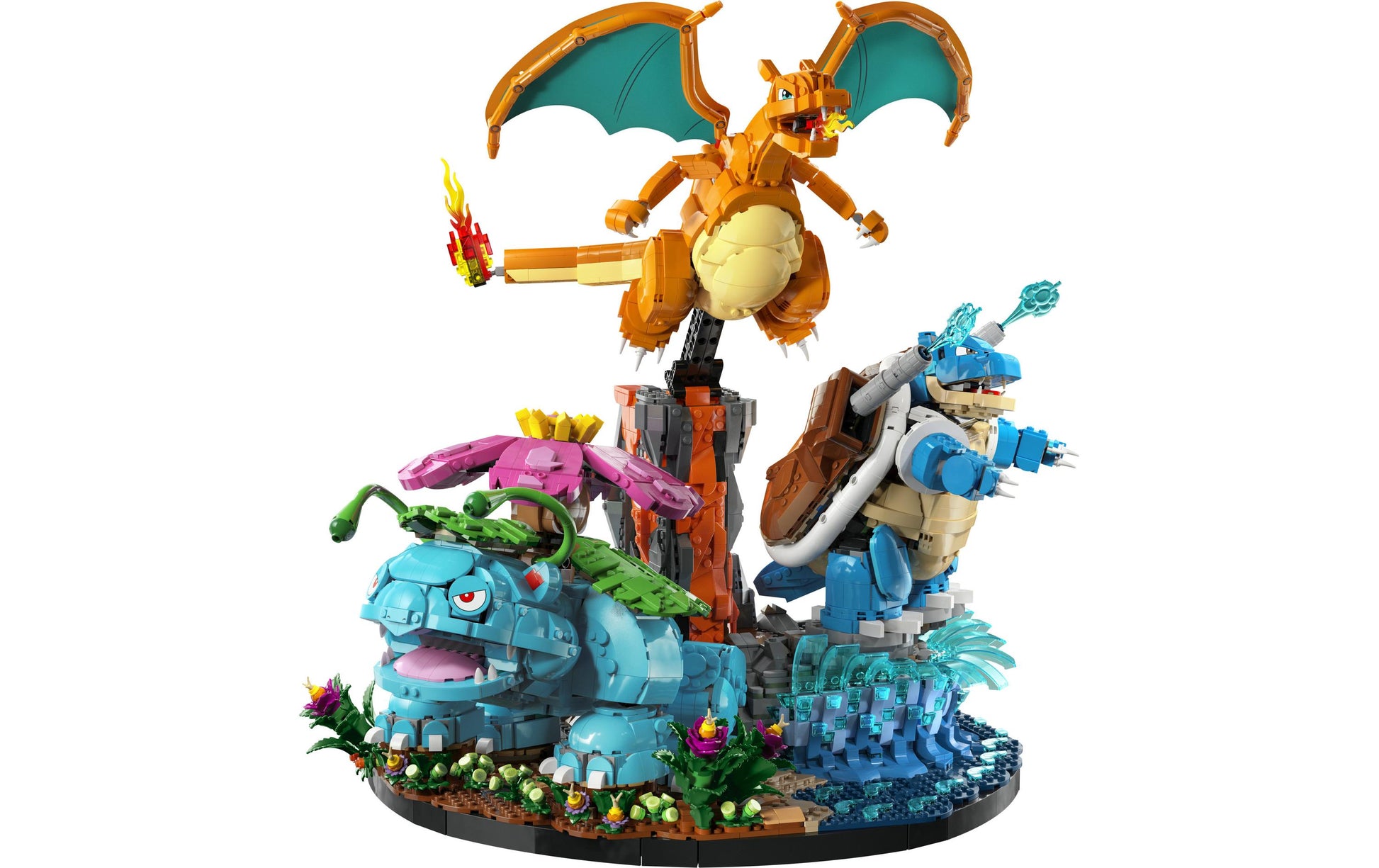 LEGO 3D Puzzle Bisaflor, Glurak und Turtok – Pokémon – 6838-teilig – ab 18 J.