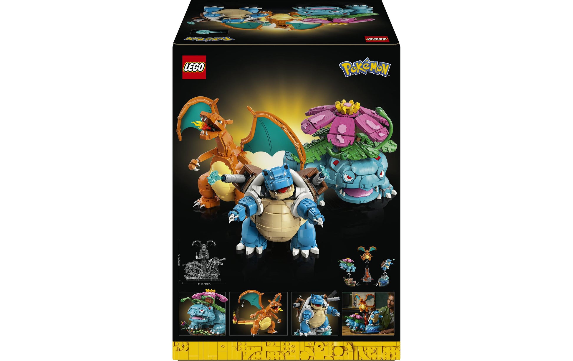 LEGO 3D Puzzle Bisaflor, Glurak und Turtok – Pokémon – 6838-teilig – ab 18 J.