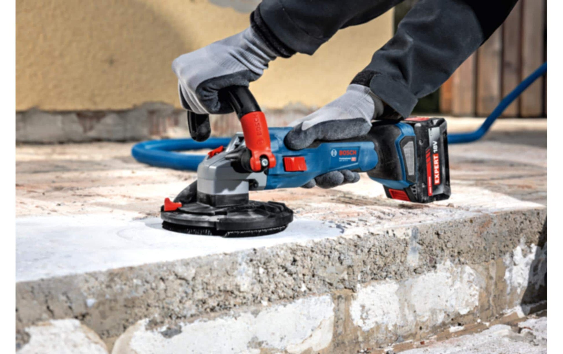 Bosch Professioneller GBR 18V-15 S Sanierungsschleifer – 18 V – M14 – Solo, Koffer – AMPShare
