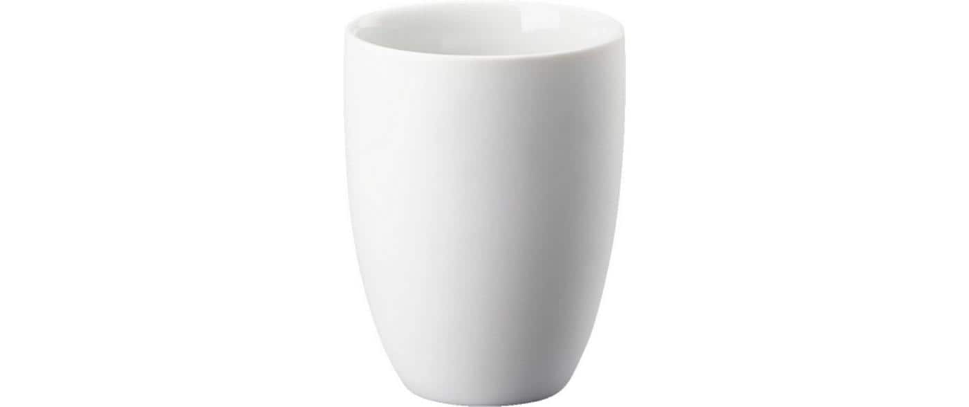Rosenthal Kaffeebecher the mug+ Silky White – 300 ml, Ø 8,1 cm, Porzellan, doppelwandig