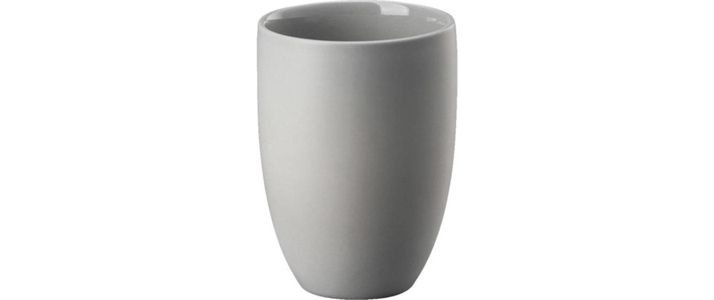 Rosenthal Kaffeebecher – 300 ml, Ø 8,1 cm, H 11,1 cm, Porzellan, Grau, doppelwandig, spülmaschinenfest