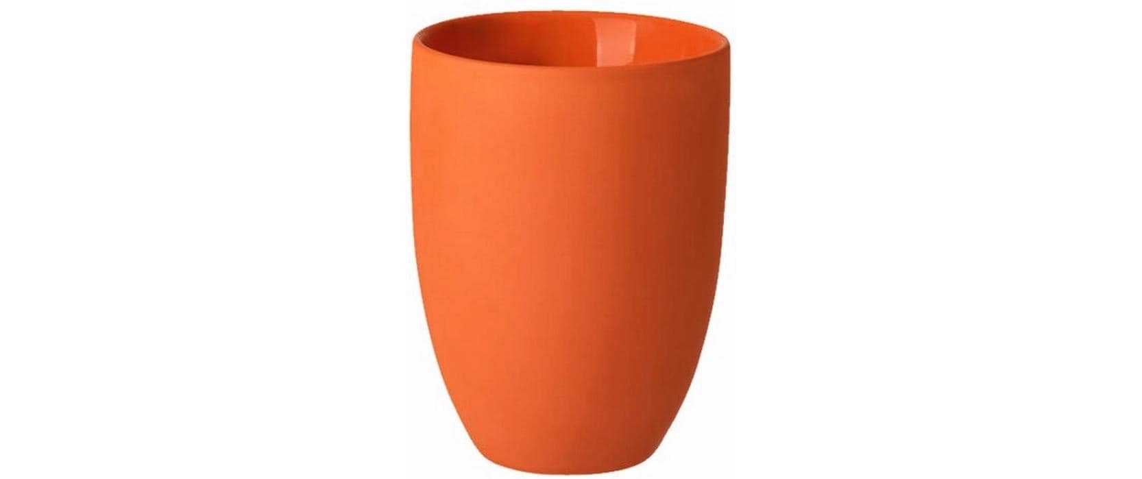 Rosenthal Thermobecher the mug+ – 280 ml, Ø 8,1 cm, H 11,0 cm, Porzellan, Orange, doppelwandig, spülmaschinenfest