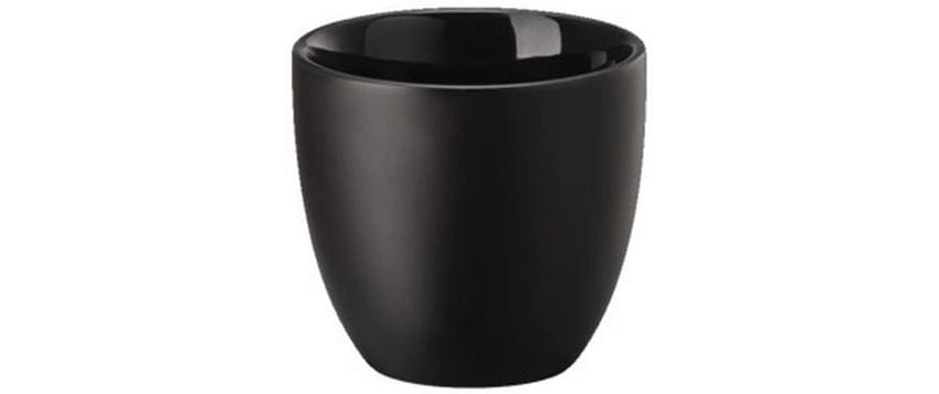 Rosenthal Espressotasse – 80 ml, Ø 6,3 cm, H 5,9 cm, Porzellan, Schwarz matt, doppelwandig, spülmaschinenfest