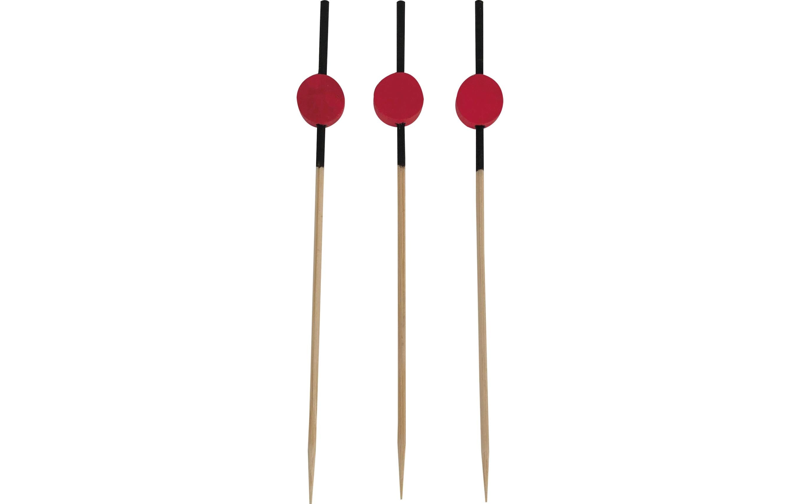 Gault Millau Party-Piekser Aperitif-Spiesse – Rot, Schwarz – 14,5 cm – Holz – 1 Stück