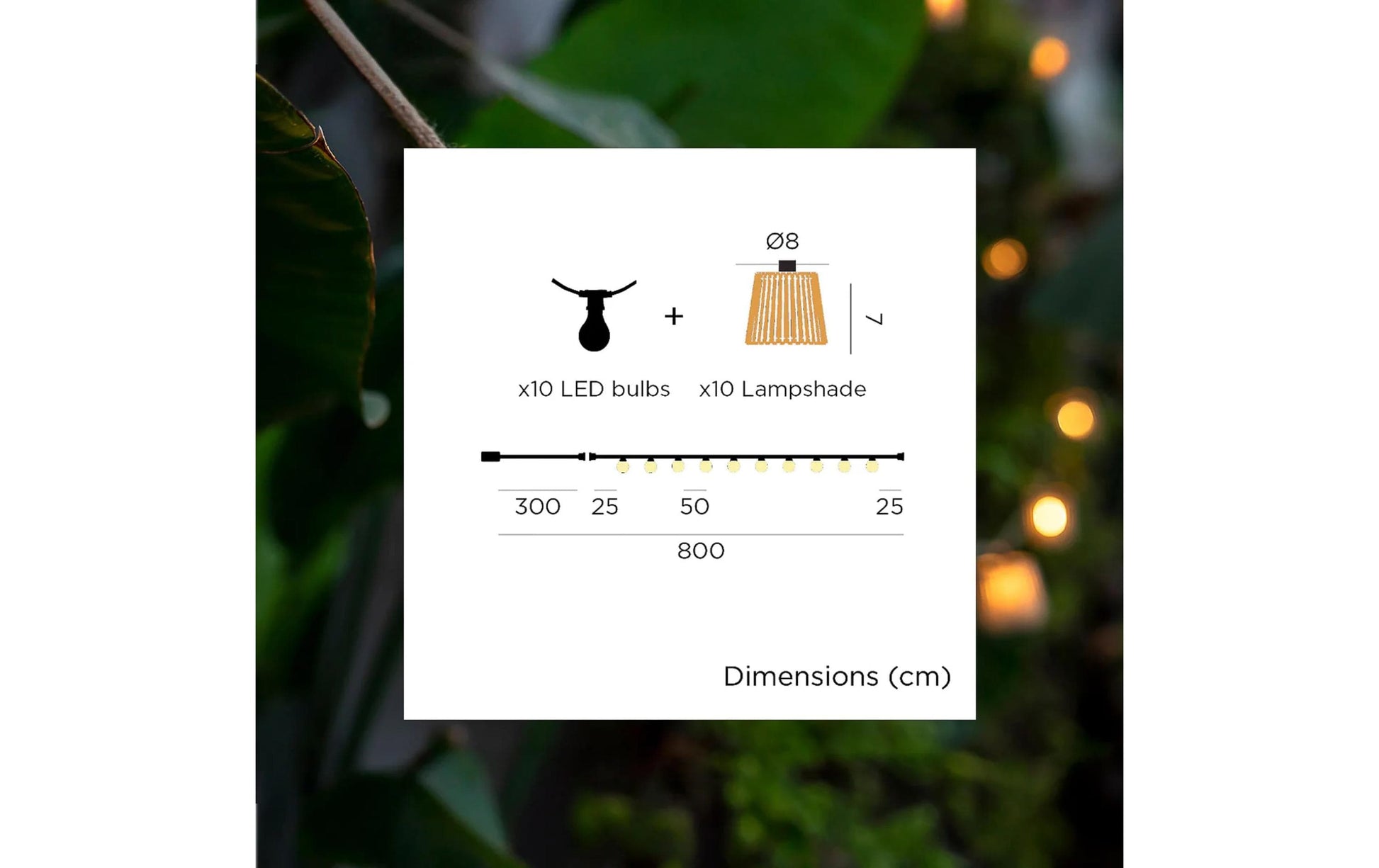 New Garden Lichterkette – 150 lm – Warmweiss – IP44 – Akkubetrieb, Solarbetrieb, USB – Timer – Braun, Bambus