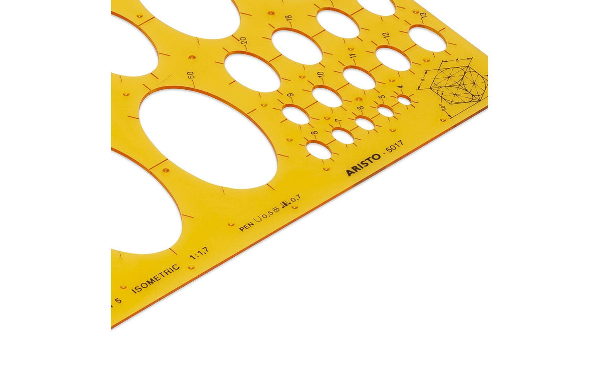 Aristo Kombinationsschablone, 29,5 × 15,0 cm, Isometrisch DIN 5