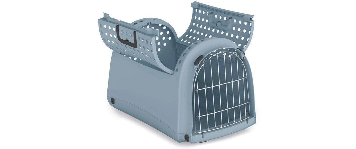 Apple Imac – Transportbox – belastbar 5 kg – für Katze – 32 × 34,5 × 50 cm – blaugrau – Linus Cabrio
