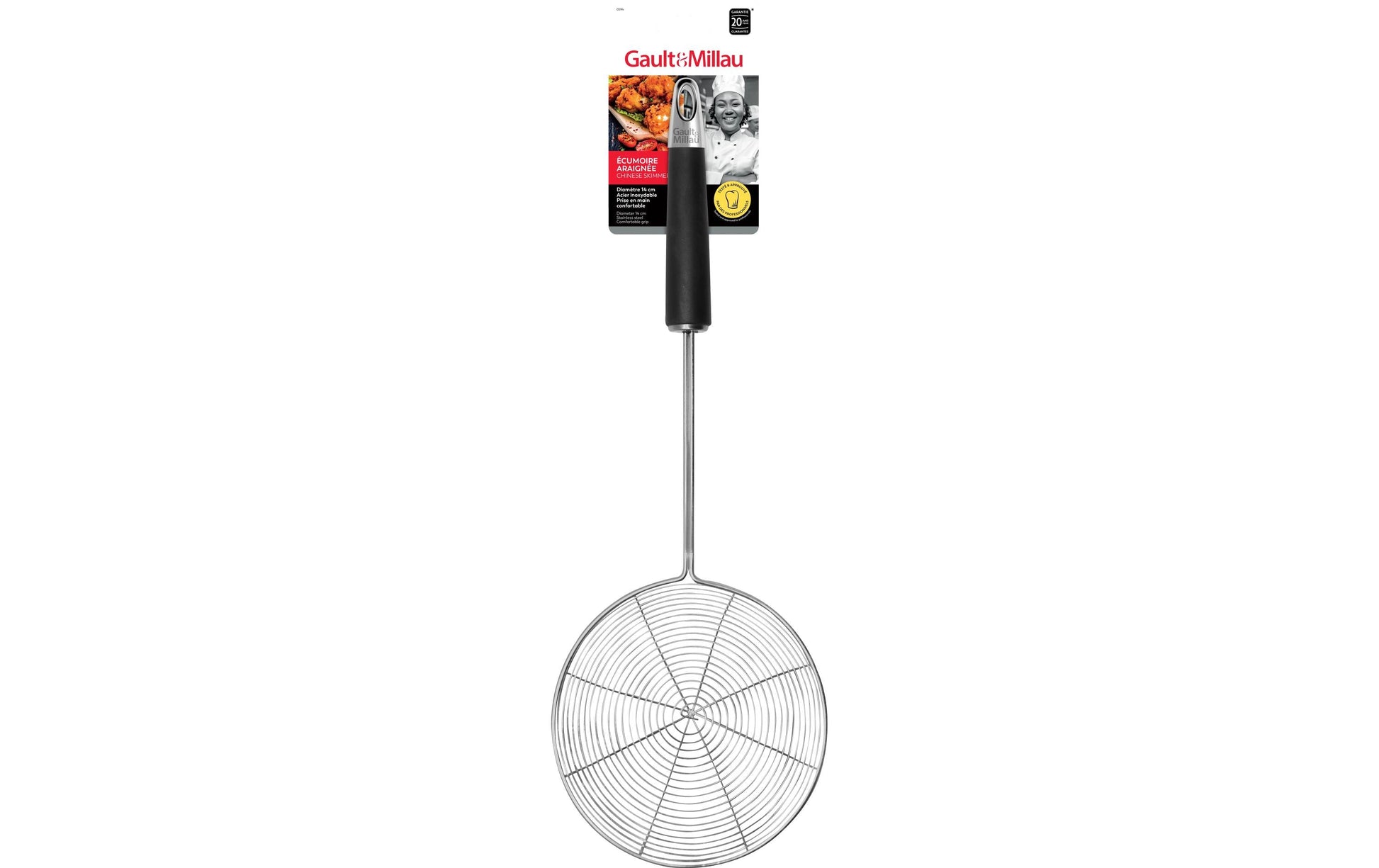 Gault millau Gault & Millau – Frittierlöffel 14 × 6,5 × 45 cm, Edelstahl, Schwarz/Silber