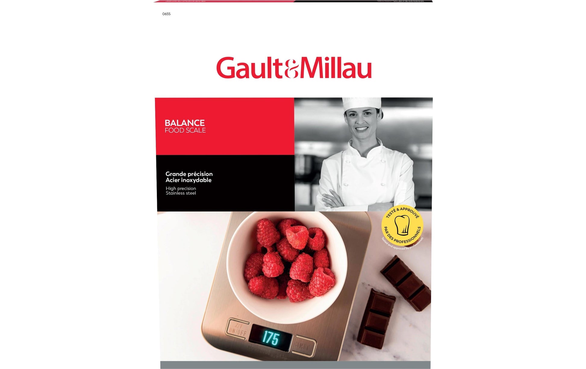 Gault millau Gault & Millau – Küchenwaage – bis 5 kg, 1 g Teilung, Kunststoff, silber