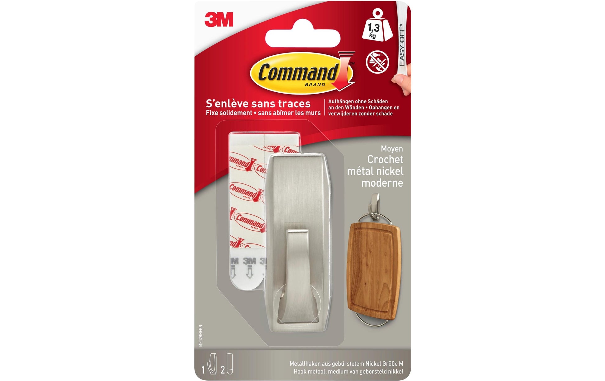Command Modern Reflection Haken – Metall – Silber – 1,3 kg