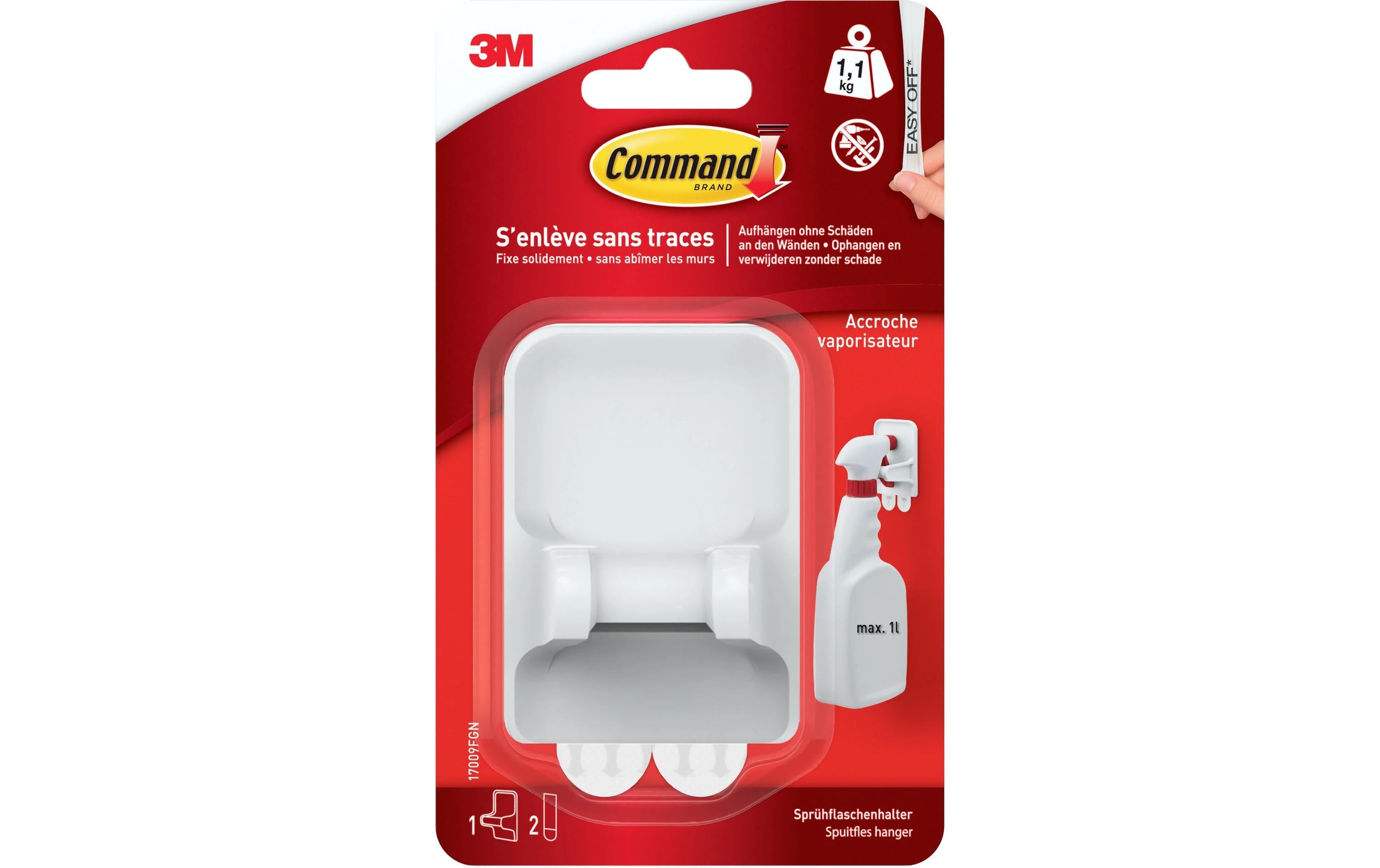 Command Haken – Kunststoff – Weiss – Ablösbar (1,3 kg) – 98 × 171 mm – 6 Stück