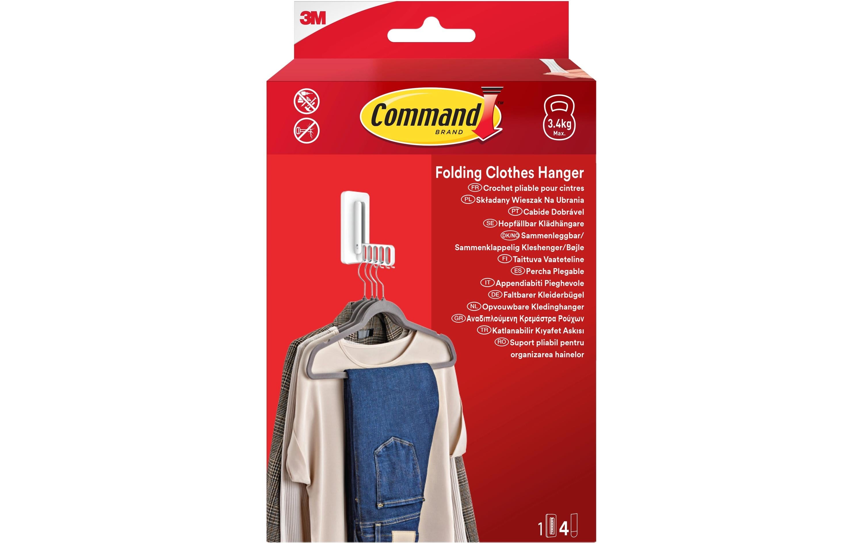 Command 17029-WHI-1-EU Haken – Kunststoff – Weiss – faltbar
