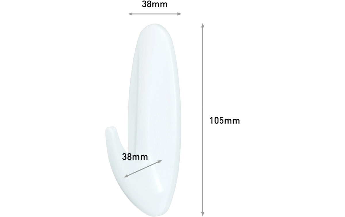 Command Haken – Metall – weiss – 2,2 kg – ablösbar, wasserfest