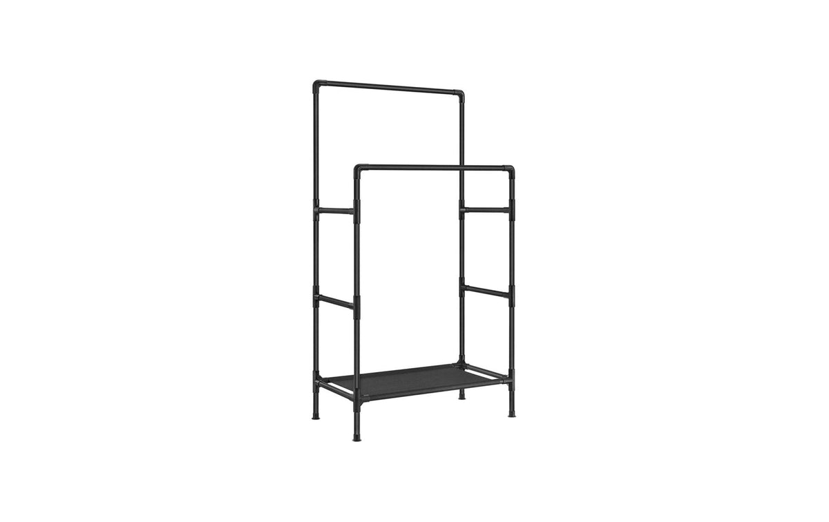 Songmics Garderobenständer – Stahl/Kunststoff, Schwarz, 45 × 83 × 157 cm