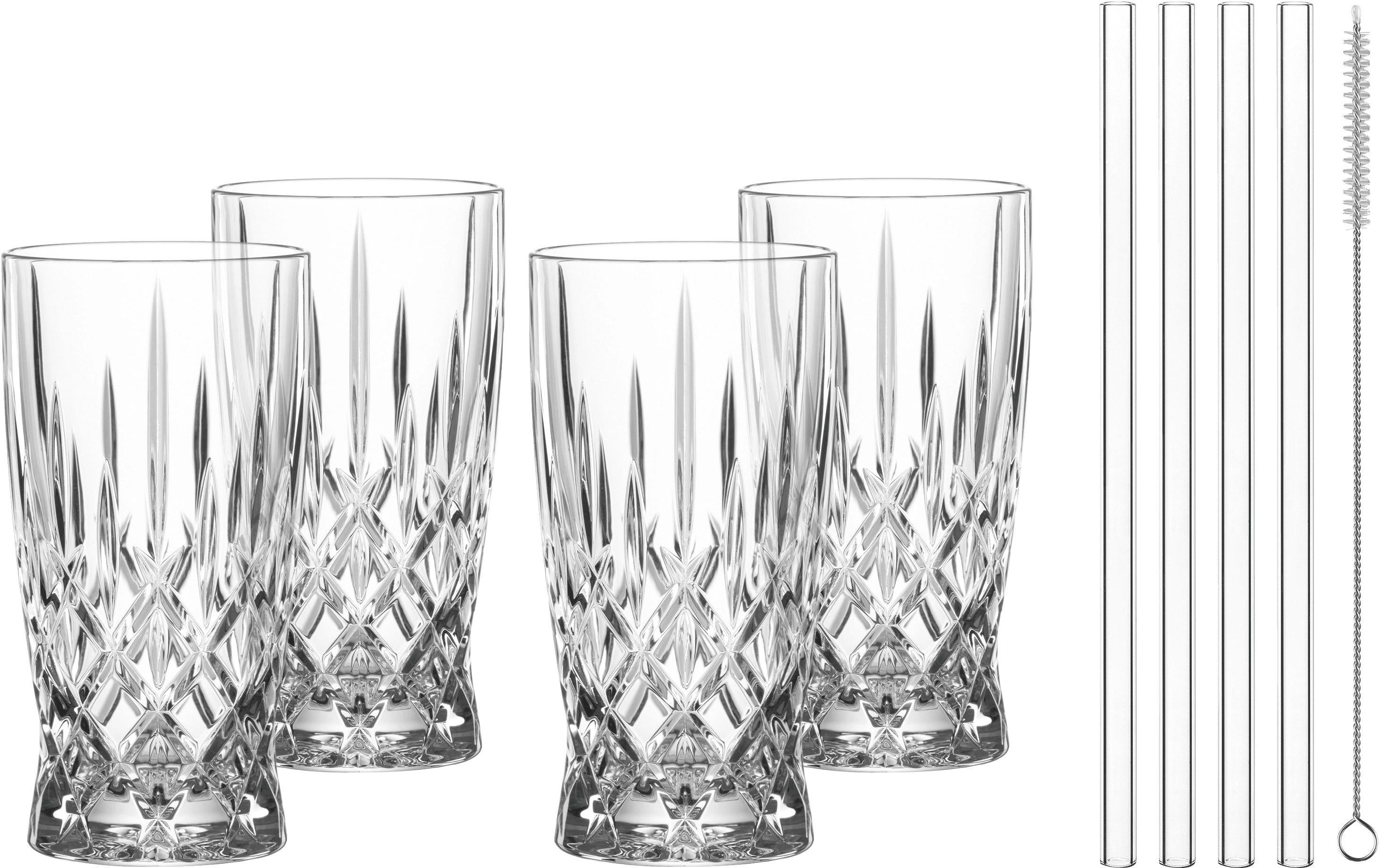 Nachtmann Latte-Macchiato-Gläser – 8er Set, 350 ml, Ø 7,5 cm, H 14,7 cm, Kristallglas, spülmaschinenfest