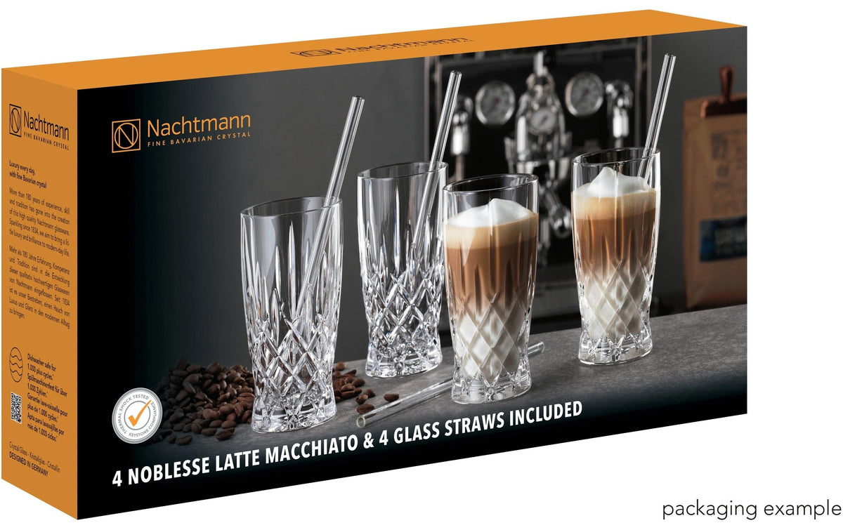 Nachtmann Latte-Macchiato-Gläser – 8er Set, 350 ml, Ø 7,5 cm, H 14,7 cm, Kristallglas, spülmaschinenfest