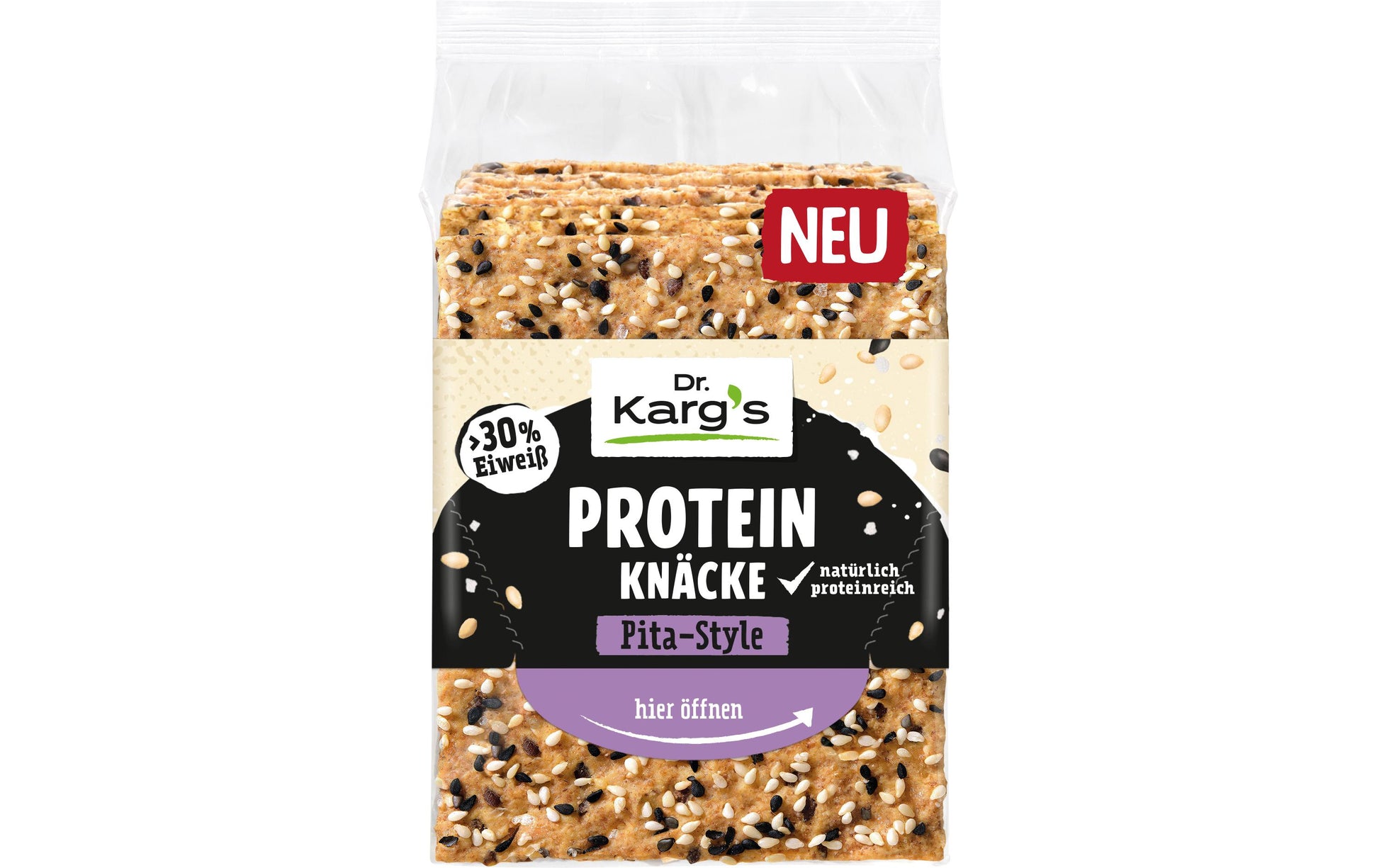 Dr. Karg's Protein Knäcke Pita-Style, vegan – 150 g