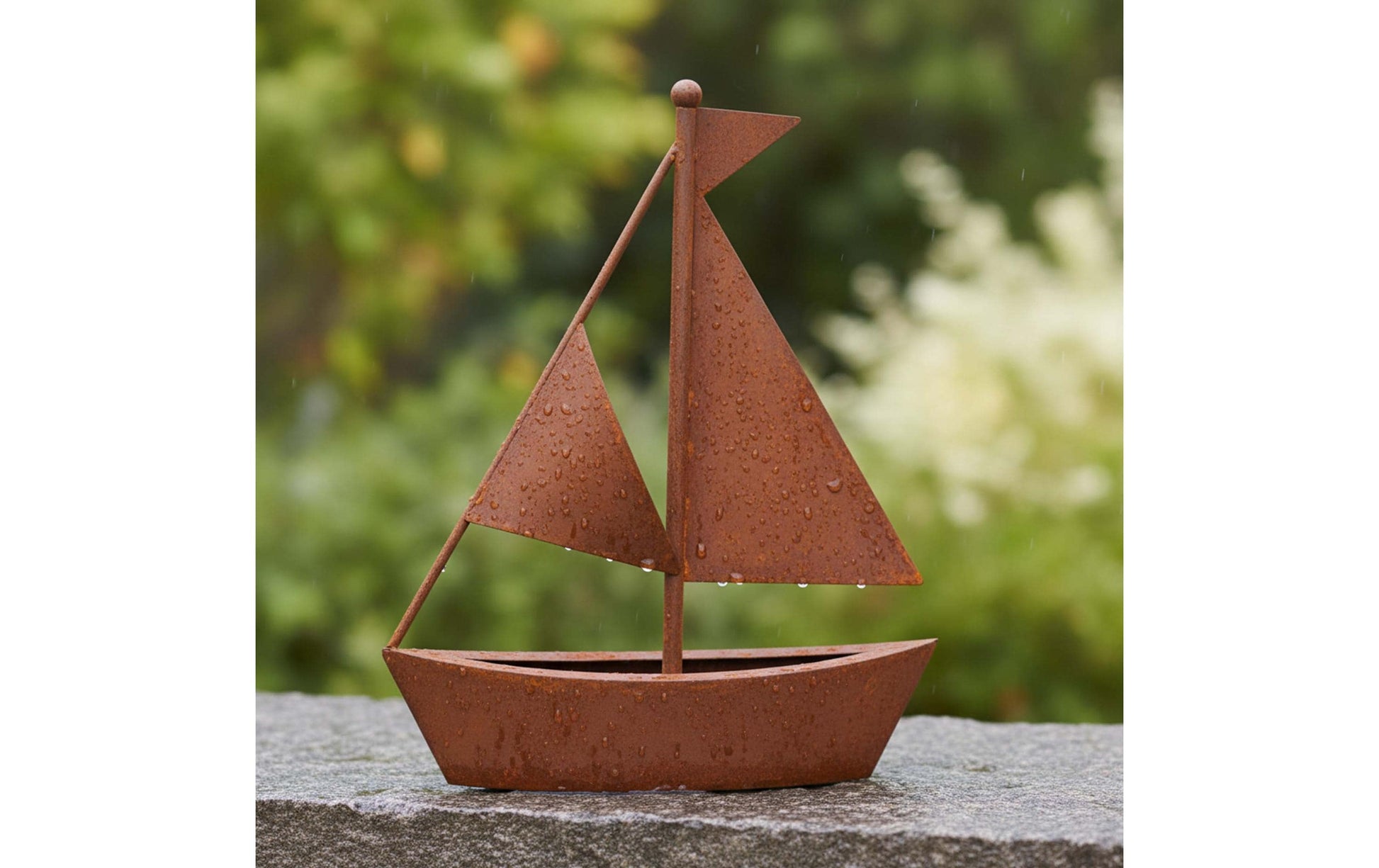Relaxdays Gartendeko – 34,5 × 43 × 10 cm – Stahl, Rostbraun