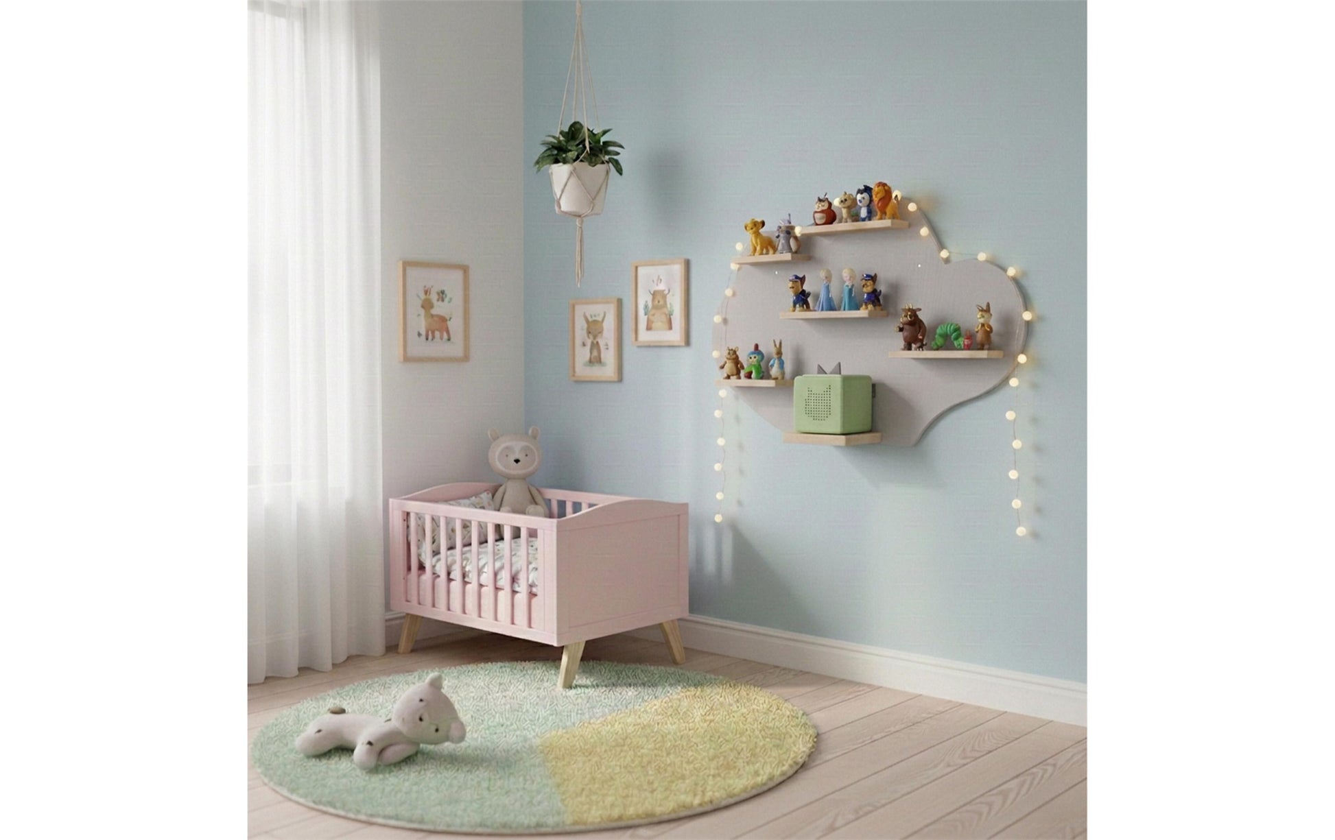 Relaxdays Wandregal / Schweberegal – 6 Böden – 61 × 17 × 40 cm – Braun/Grau – MDF