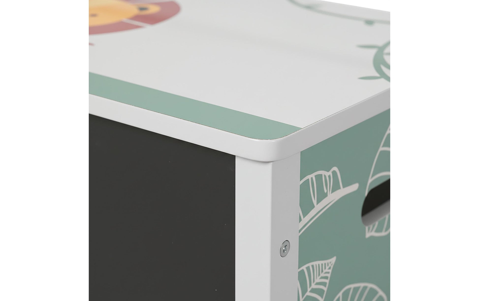 Relaxdays Beistelltisch – 57 × 30 × 55,5 cm – MDF – Mehrfarbig – mit Stauraum, Tafel