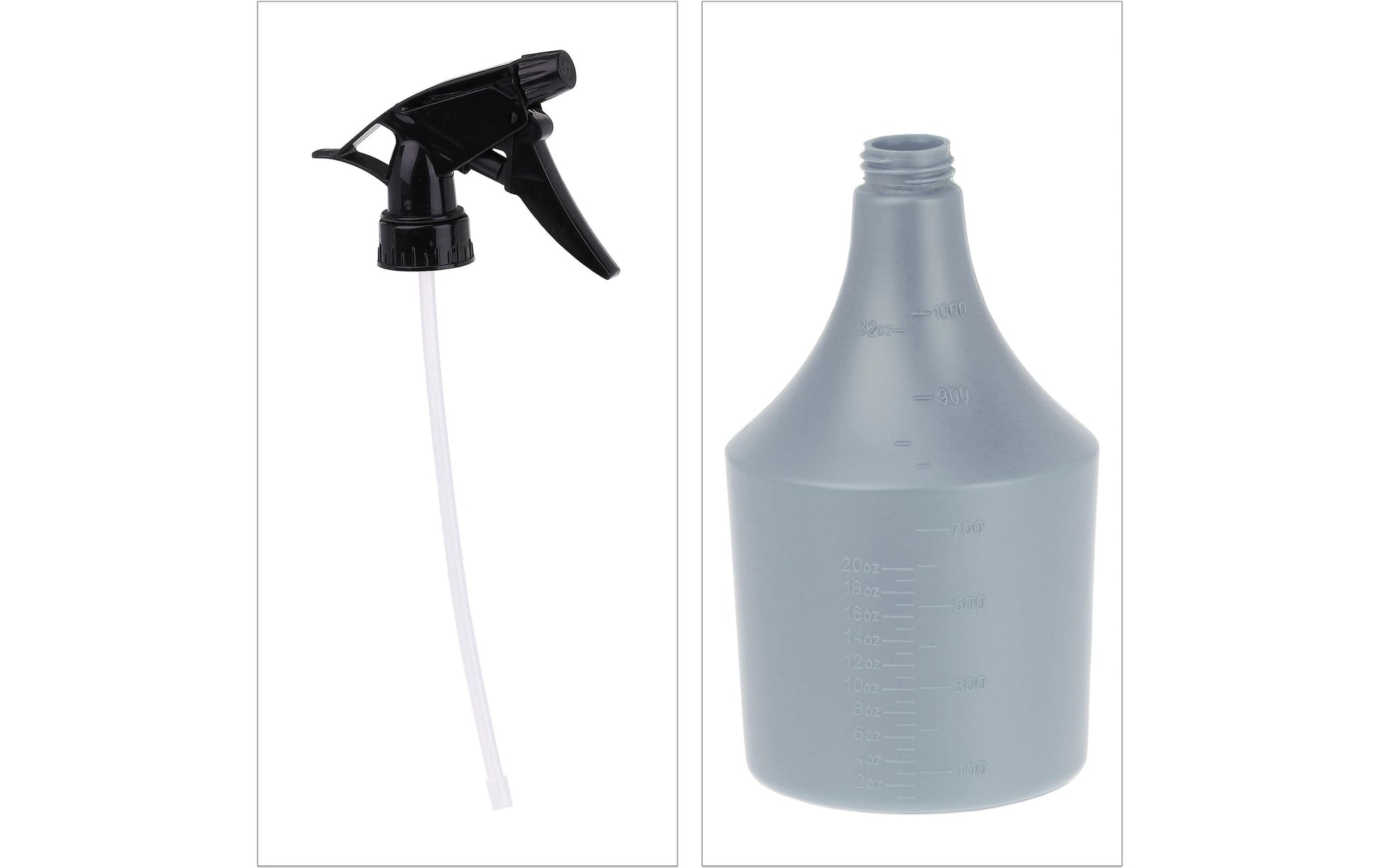 Relaxdays Sprühflasche – 1 l – Grau/Schwarz – 2 Stk.