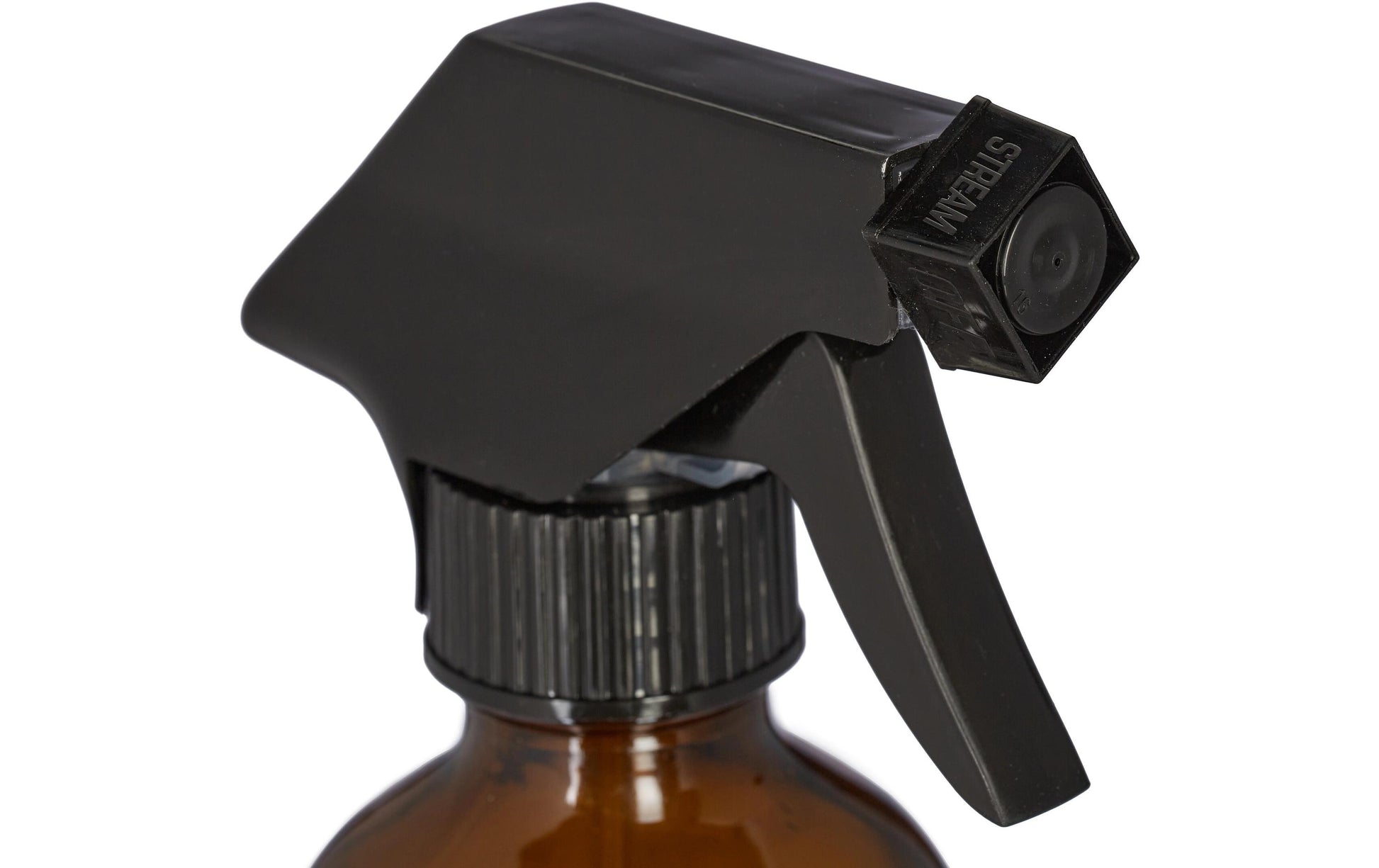 Relaxdays Sprühflasche – 0,5 l – Glas, Kunststoff – Braun, Schwarz