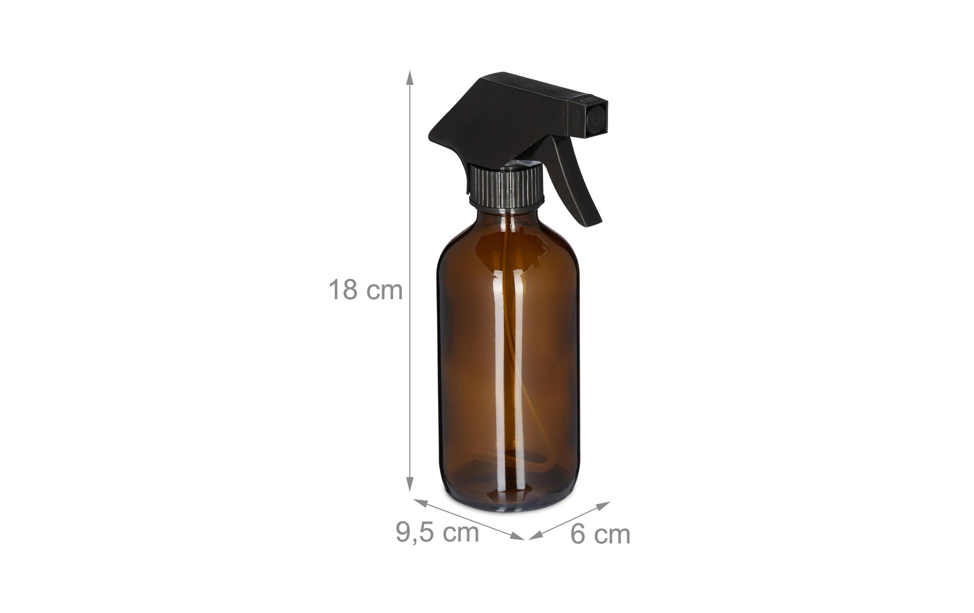 Relaxdays Sprühflasche – 0,23 l, Braun, Glas/Kunststoff, 2 Stk.