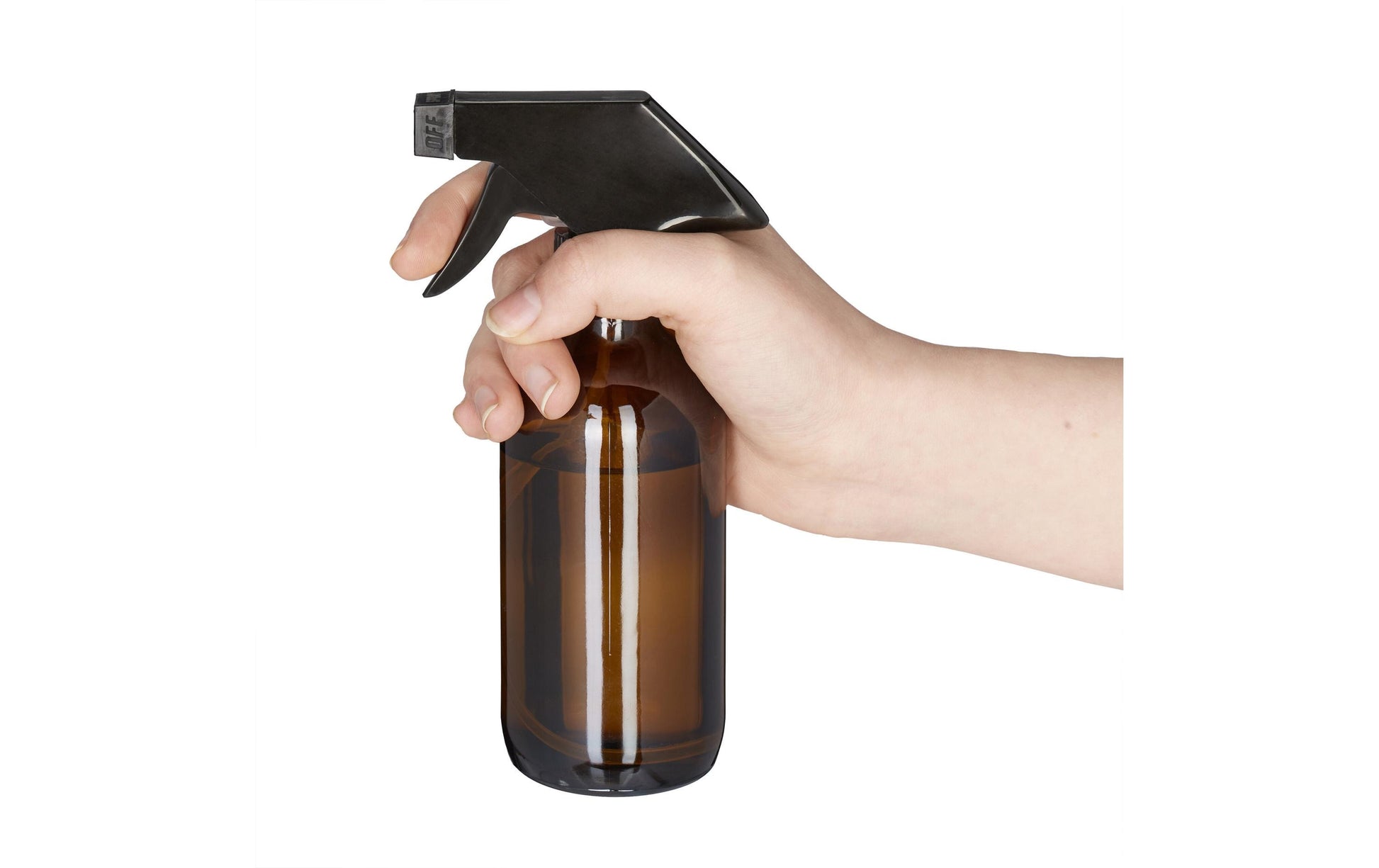 Relaxdays Sprühflasche – 0,23 l, Braun, Glas/Kunststoff, 2 Stk.