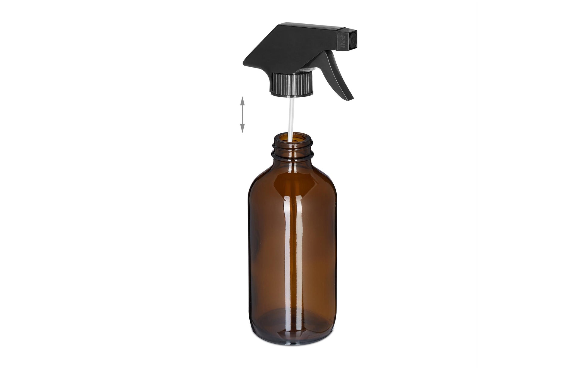 Relaxdays Sprühflasche – 0,23 l, Braun, Glas/Kunststoff, 2 Stk.