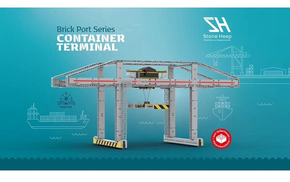 Stone Heap DB Containerumschlagterminal Eisenbahn – 1583-teilig – 33 × 35 × 75 cm – ab 12 J. – Kunststoff