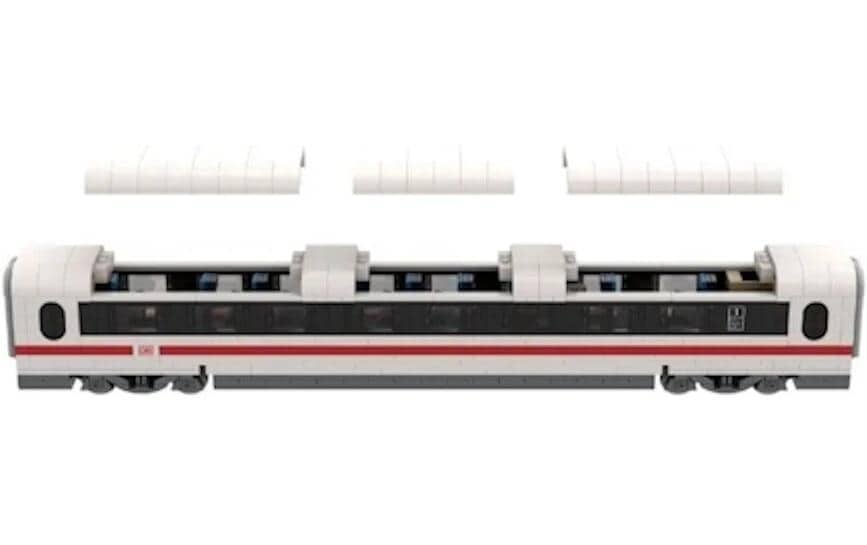 Stone heap ICE 1 Personen-Mittelwagen Waggon – 1364-teilig – ab 14 J. – 7 × 8,5 × 53 cm – Kunststoff