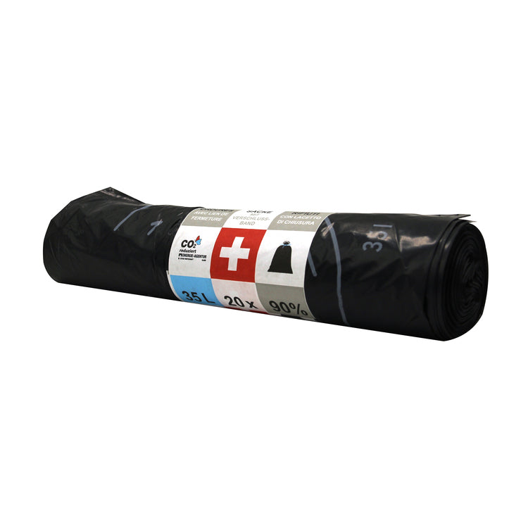 Venardo cleanline Venardo Kehrichtsack – 35 l, mit Zugband, LDPE, schwarz, 20 Stk