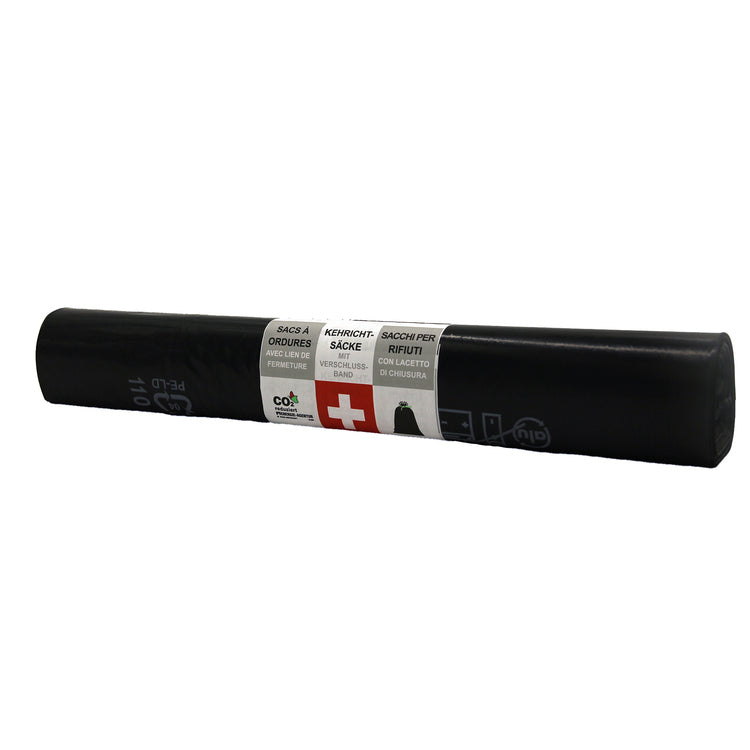 Venardo cleanline Kehrichtsack – 110 l, mit Zugband, LDPE, schwarz, 10 Stk