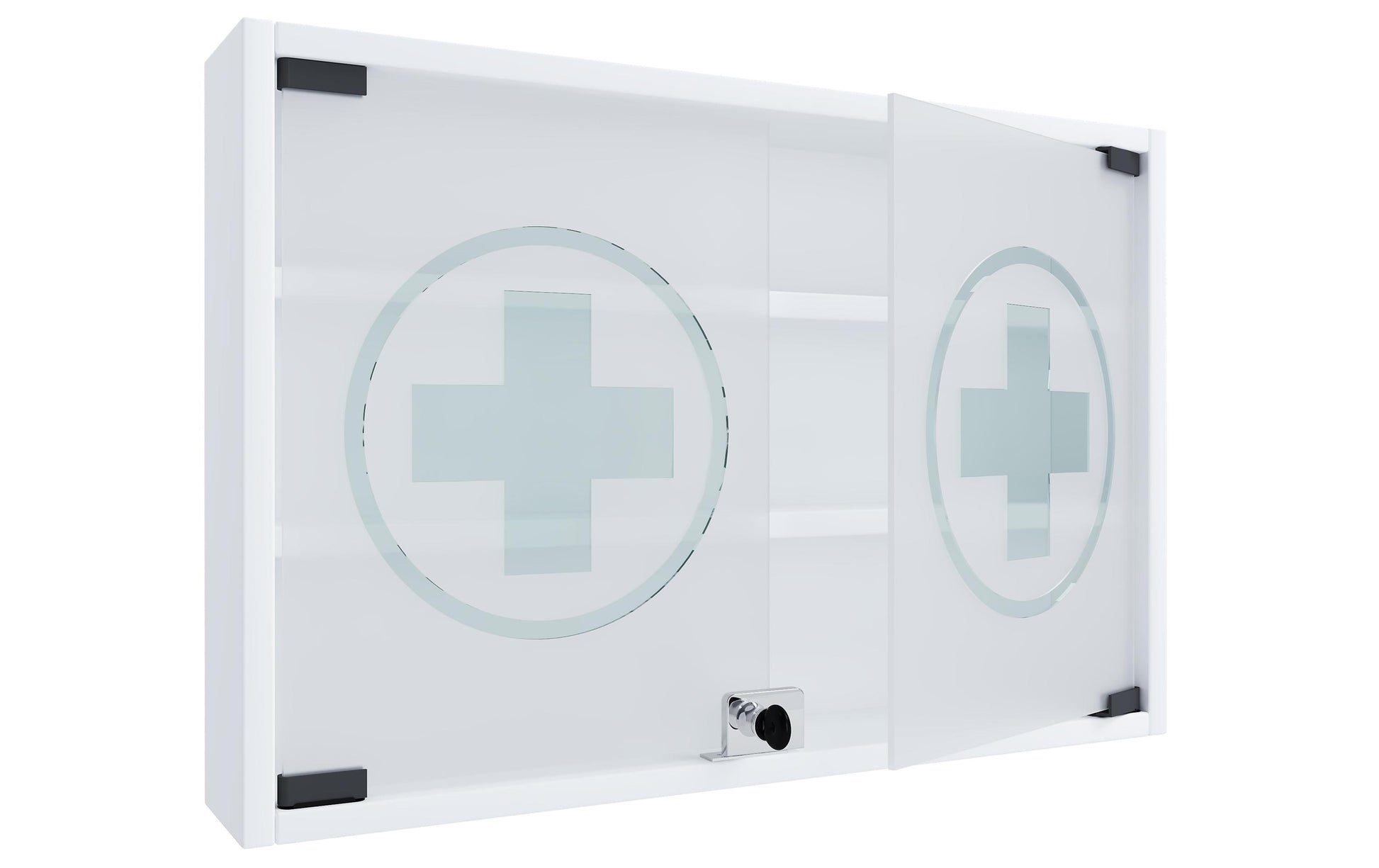 VCM Morgenthaler VCM Aufbewahrungsbox Hustila M – Glas, Mischholz/MDF, Melamin, 60×10×40 cm, Weiss
